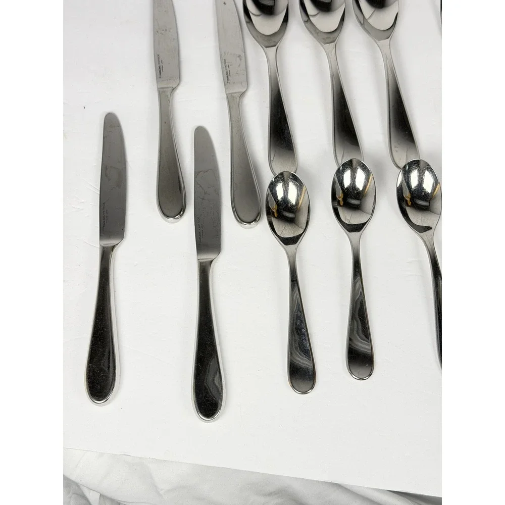Yamazaki Patrick Flatware Set 15pc Stainless Steel Knives Spoons Forks Japan‎